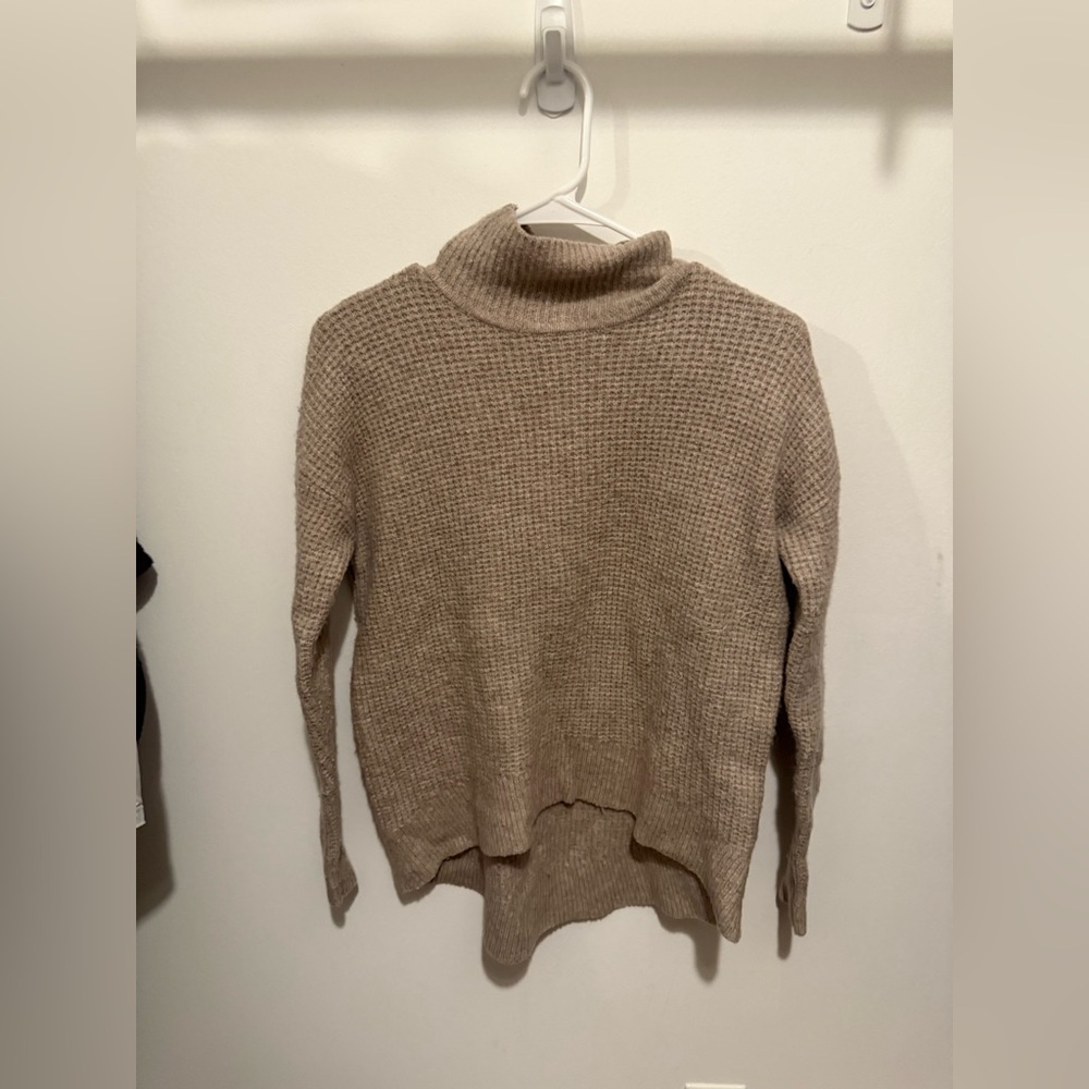 Madewell XS Cozy Tan Turtleneck Sweater